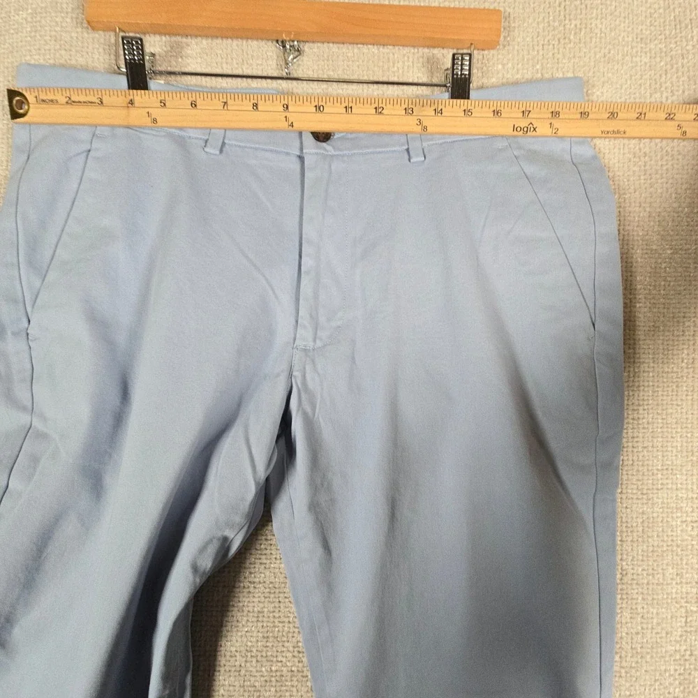 St Johns Bay Mens Slim Fit Stretch Chino Pants Forever Blue 38x32 New